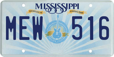 MS license plate MEW516