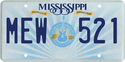 MS license plate MEW521