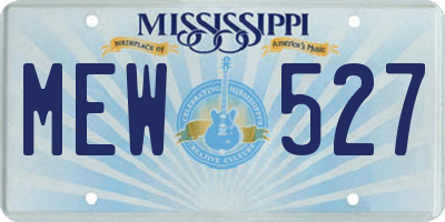 MS license plate MEW527