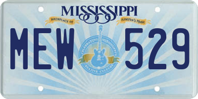 MS license plate MEW529