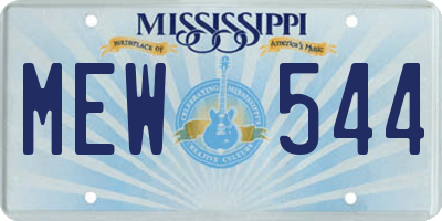 MS license plate MEW544