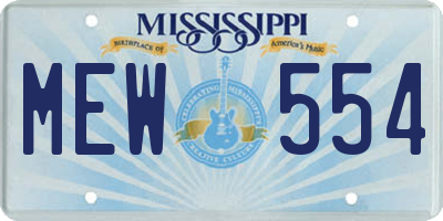 MS license plate MEW554