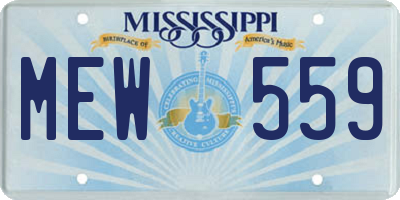 MS license plate MEW559