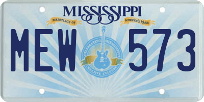 MS license plate MEW573