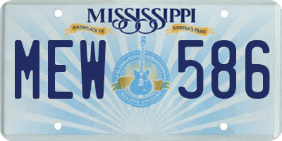 MS license plate MEW586