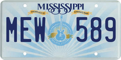 MS license plate MEW589
