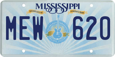 MS license plate MEW620