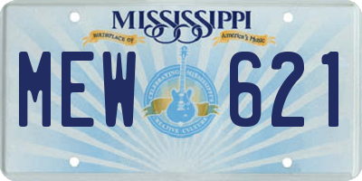 MS license plate MEW621