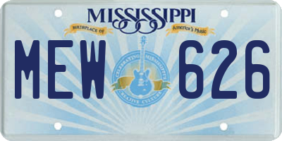 MS license plate MEW626