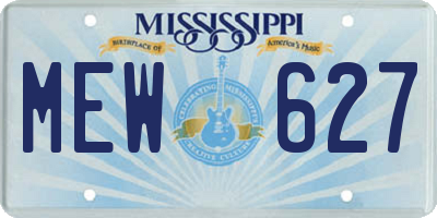 MS license plate MEW627