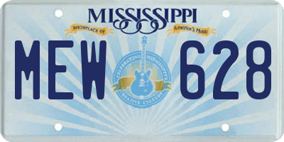 MS license plate MEW628