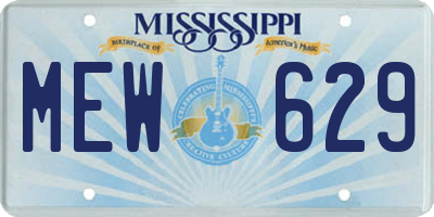MS license plate MEW629