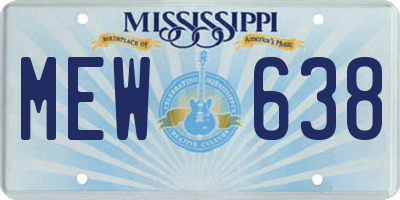 MS license plate MEW638