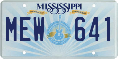 MS license plate MEW641
