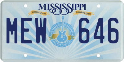 MS license plate MEW646