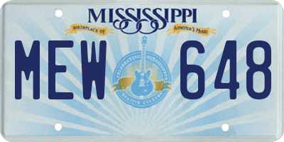MS license plate MEW648