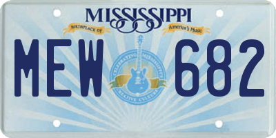 MS license plate MEW682