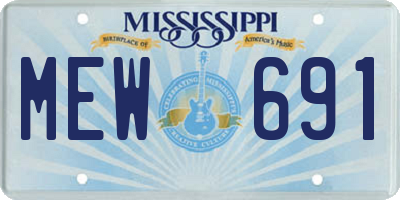 MS license plate MEW691