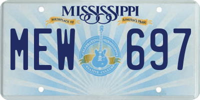 MS license plate MEW697