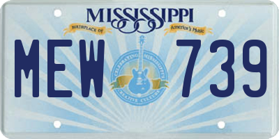 MS license plate MEW739