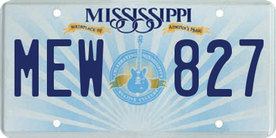 MS license plate MEW827