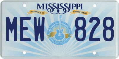 MS license plate MEW828