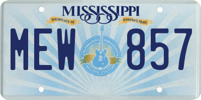 MS license plate MEW857