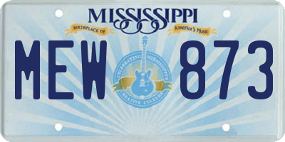 MS license plate MEW873