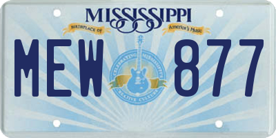 MS license plate MEW877