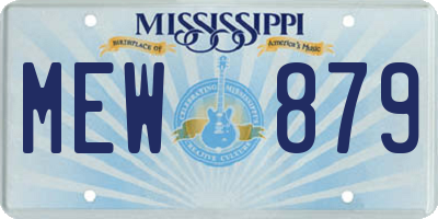MS license plate MEW879
