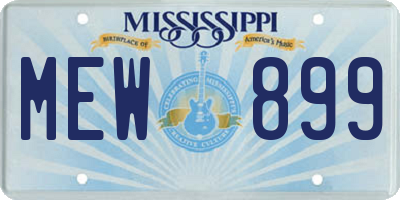 MS license plate MEW899