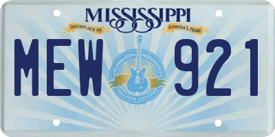 MS license plate MEW921