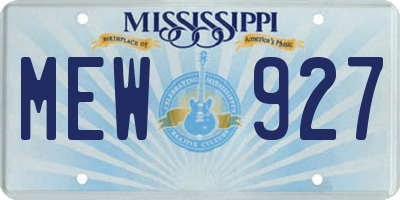 MS license plate MEW927
