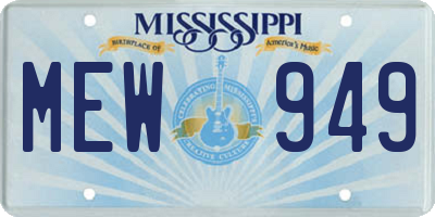 MS license plate MEW949