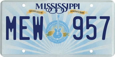 MS license plate MEW957