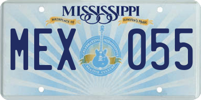 MS license plate MEX055