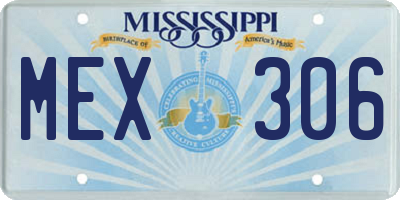MS license plate MEX306