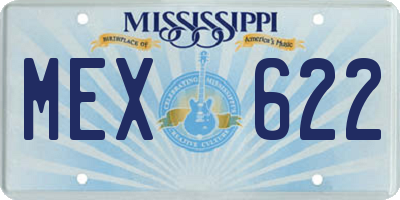 MS license plate MEX622
