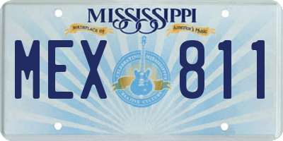 MS license plate MEX811