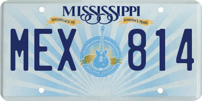 MS license plate MEX814