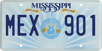 MS license plate MEX901