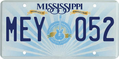 MS license plate MEY052
