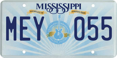 MS license plate MEY055