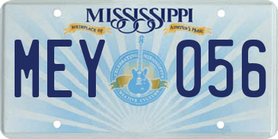 MS license plate MEY056