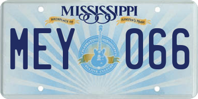MS license plate MEY066