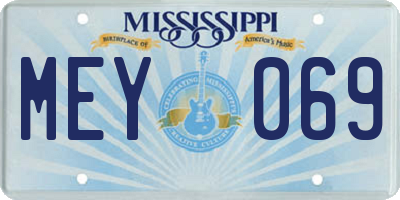 MS license plate MEY069
