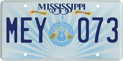 MS license plate MEY073