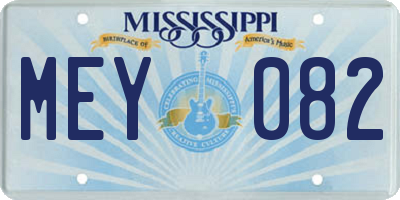 MS license plate MEY082