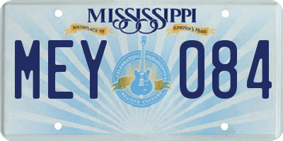 MS license plate MEY084