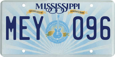 MS license plate MEY096
